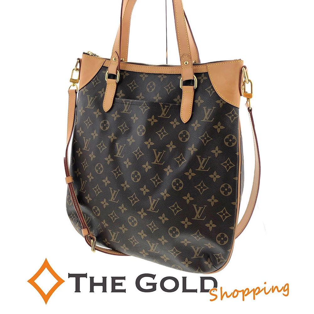 Louis Vuitton Odeon Monogram Canvas Tote Bag Crossbody Bag Brown